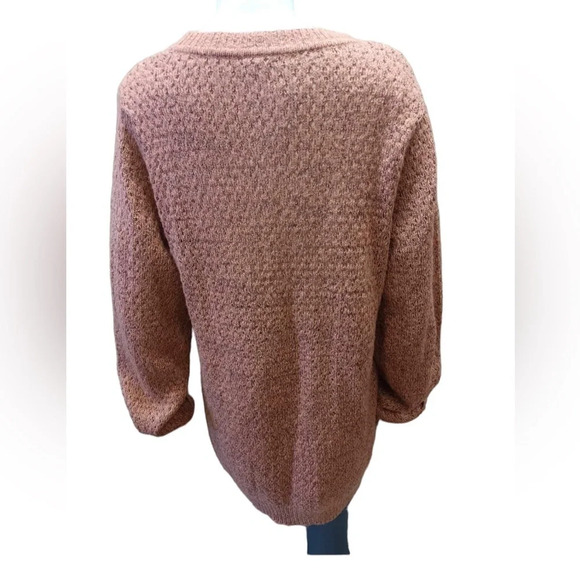 Ichi Textured Knit Sweater Light  Mahogany Colour Size XXL - Picture 6 of 14
